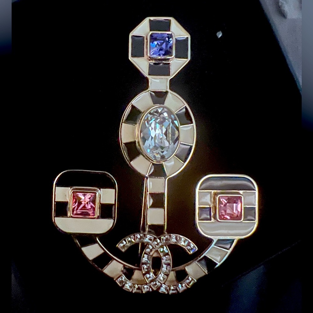 CHANEL ANCHOR BROACH WITH GORGEOUS STONES